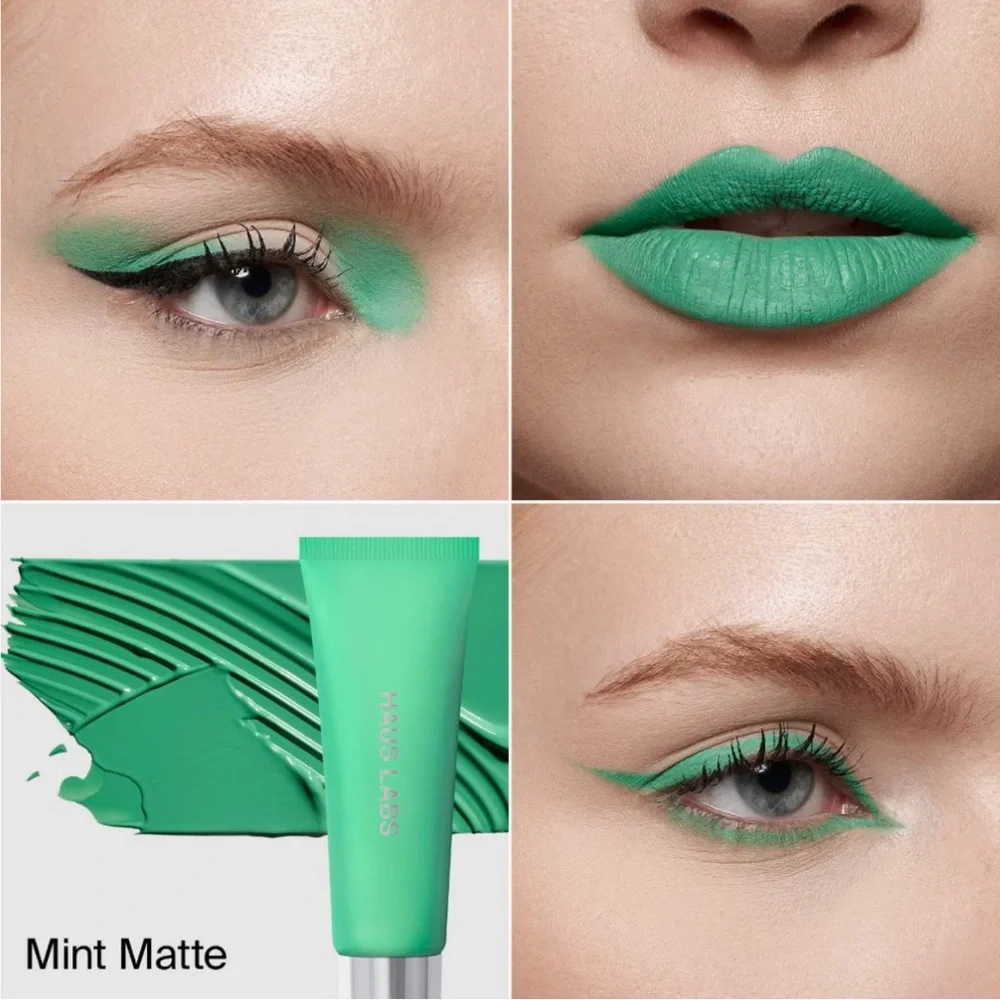 💎 HAUS LABS LADY GAGA Hy-Power Eye Cheek & Lip Pigment Paint in Shade Mint NIB
